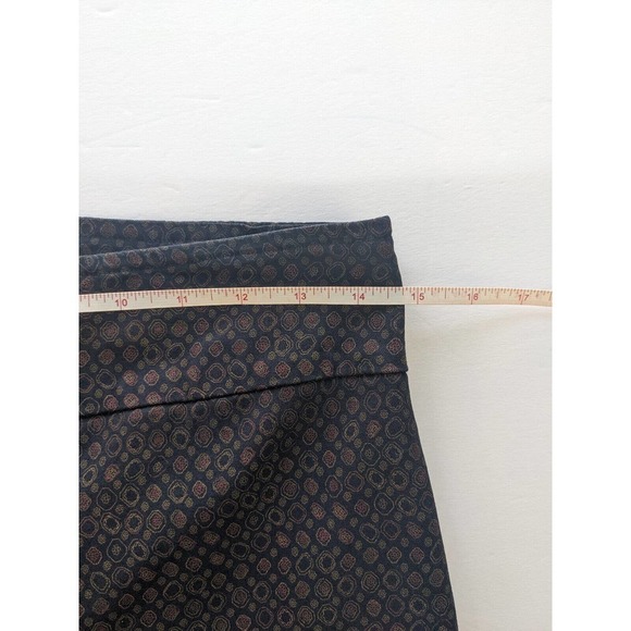 Orvis Pull On Pants Navy Burgundy Print 10 Stretch Comfort Skinny Tie Print - Picture 4 of 8